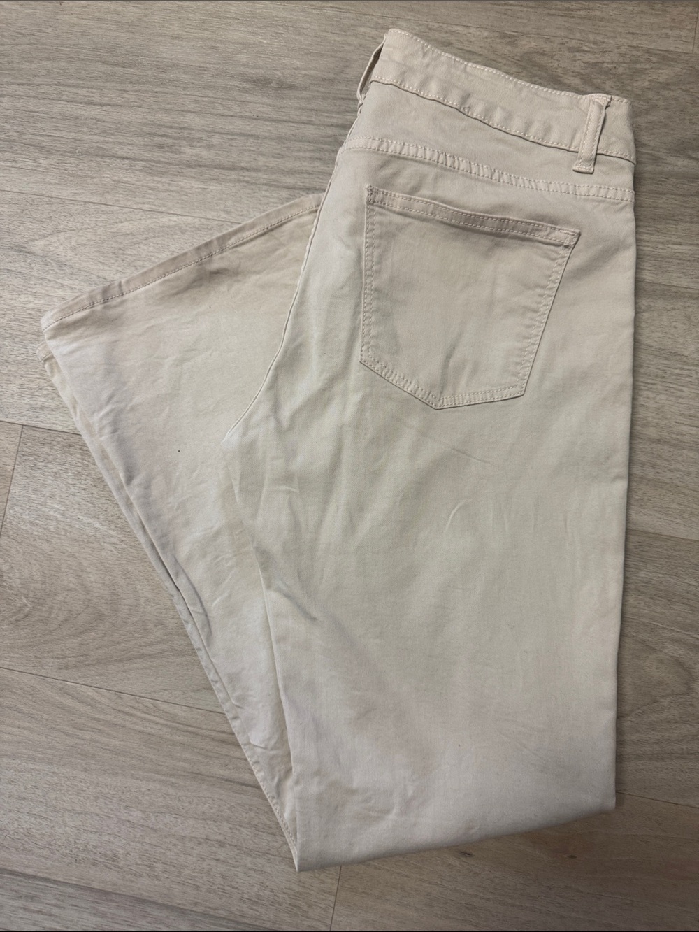 Talbots Light Beige Signature Boot-Cut Pants